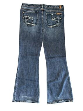 Silver Jeans Co Mirage Flare Jeans Women’s 32x33 Medium Wash Stretch Y2K